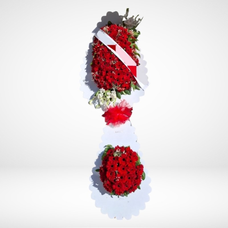 Kırmızı Jerbera Çelenki