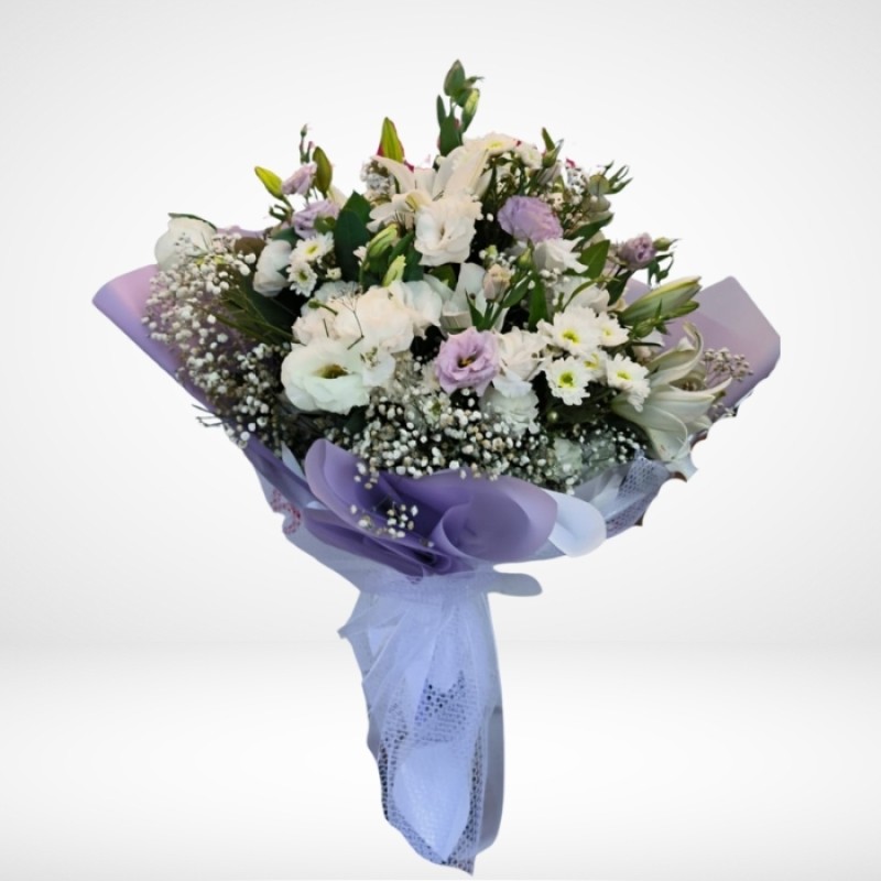 Beyaz & Lila Aşk Buket