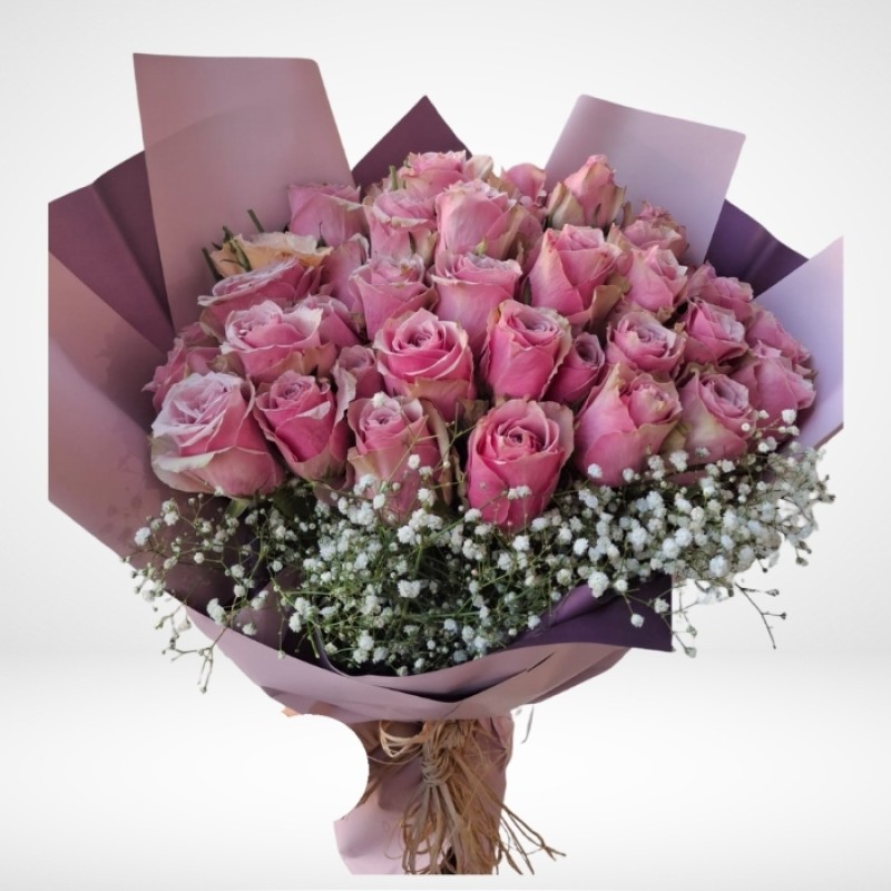 İthal Pembe Gül Buketi 
